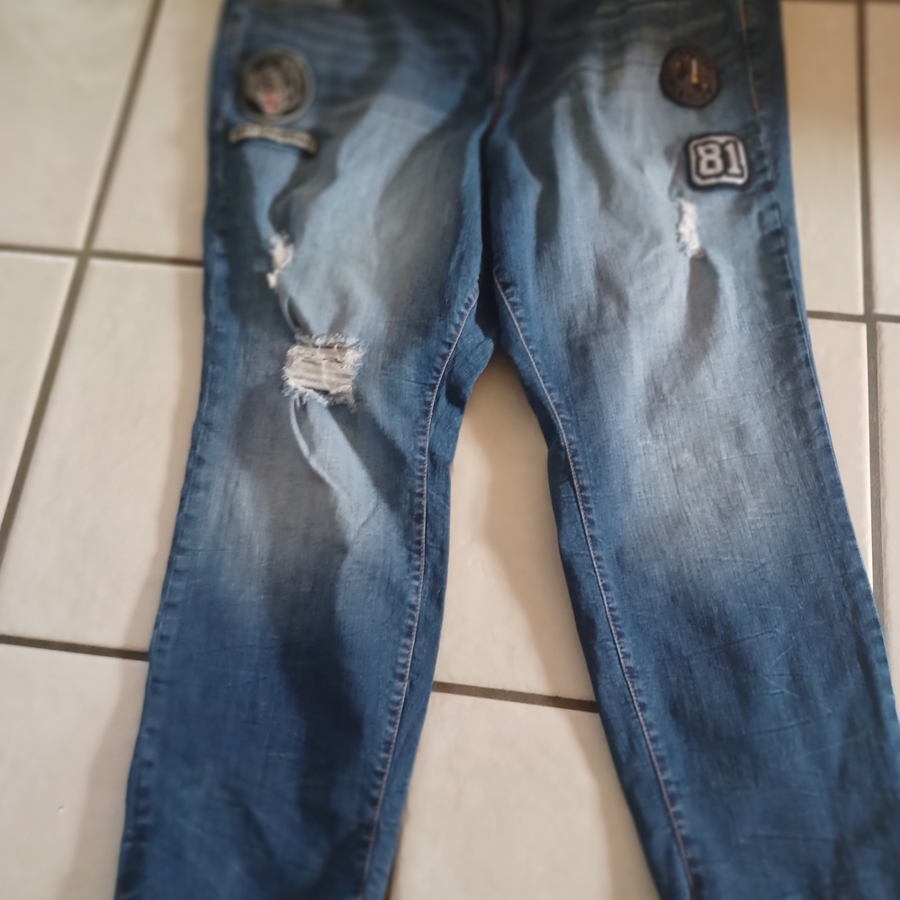 Torrid Blue High Rise Women Jeans with Patches